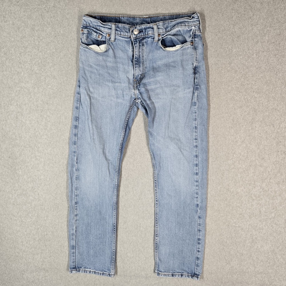 Levi's 513 Men Jeans 32X30 Light Blue Denim Slim Straight Flex 28" Inseam